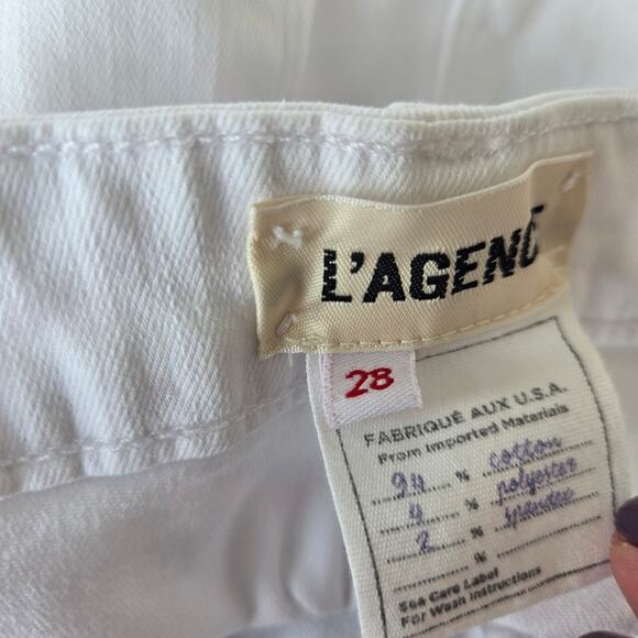 L'Agence Margot High Rise Skinny White Jeans Size 28 EUC - Picture 3 of 8